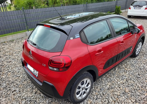 Citroen C3 cena 23500 przebieg: 94000, rok produkcji 2019 z Dobra małe 407